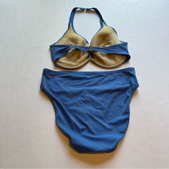 Victoria's Secret Bikini Swim Suit Sky Blue Top 36D Bottom Medium - Picture 2 of 13